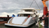 Luxury yacht Nassima on the water - Photo courtesy of Olivier van Meer
